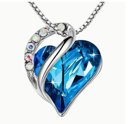 Love Pendant Ocean Heart Artificial Rhinestone Pendant